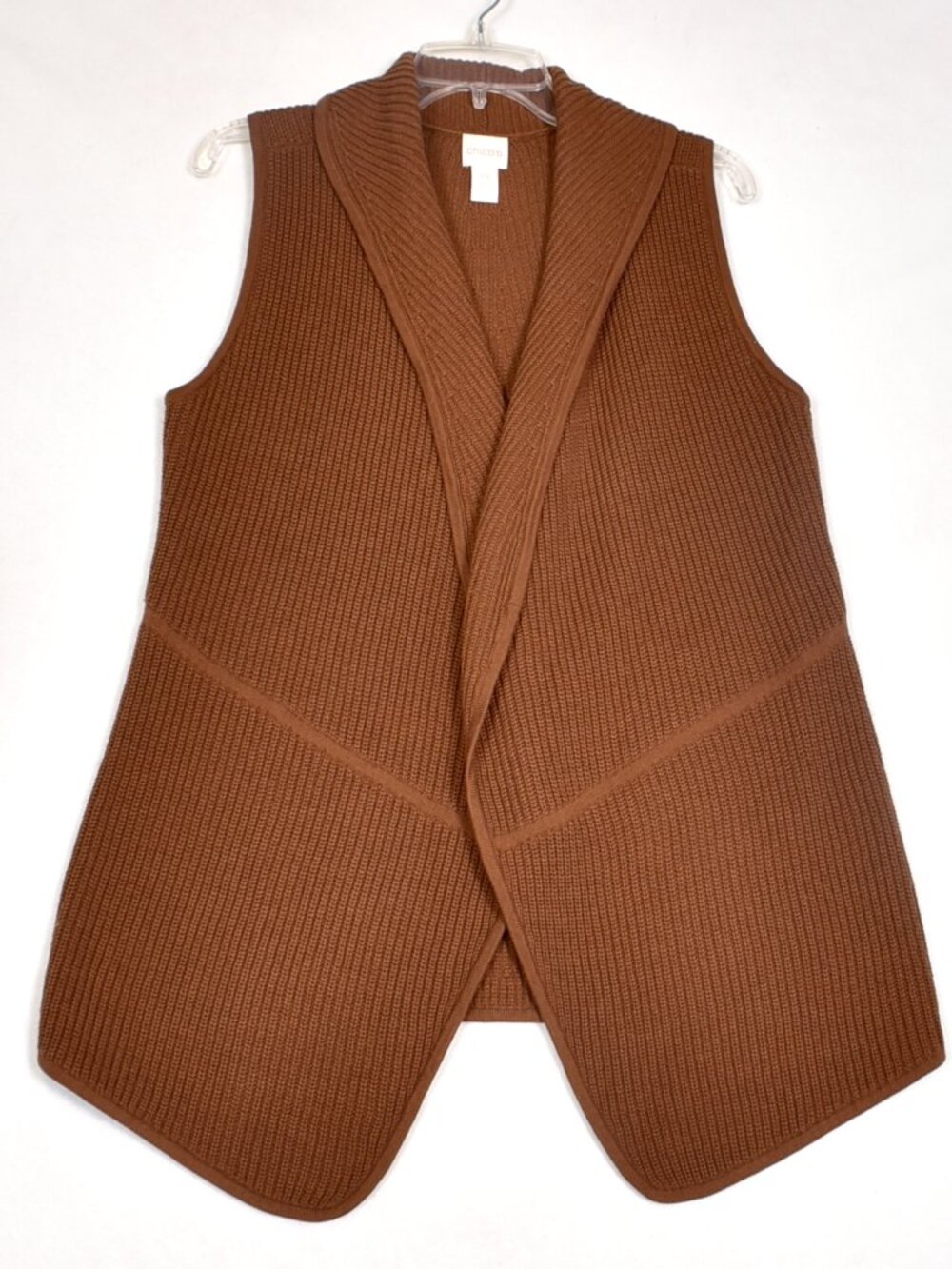 Chico's Cardigan Sweater Vest Women's Rust Size S Chico's 0